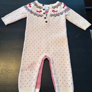 Hanna Andersson Holiday one piece sweater outfit